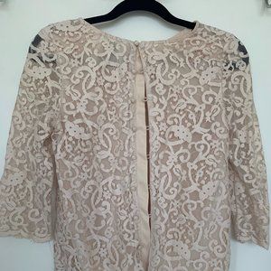 Cream lace button-up blouse